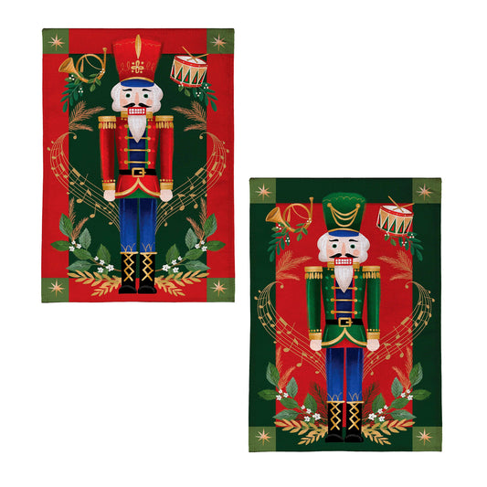 Joyful Traditions Double Sided Burlap Garden Flag