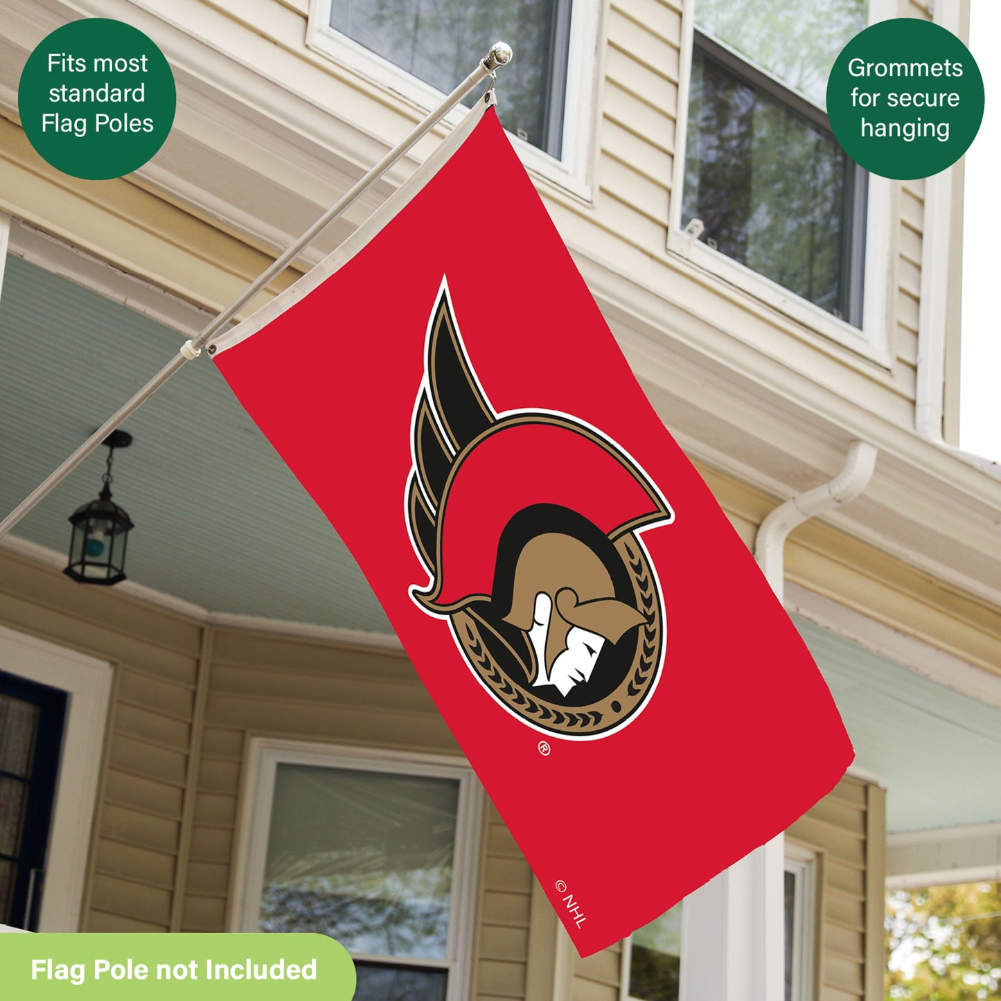 Ottawa Senators Single Sided Flag w/ 2 Grommets, 3'x5'
