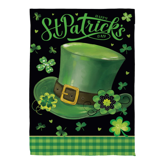 St. Patrick's Day Hat Suede Garden Flag