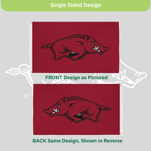 University of Arkansas Single Sided Estate Flag with 2 Grommets, 3'x5'