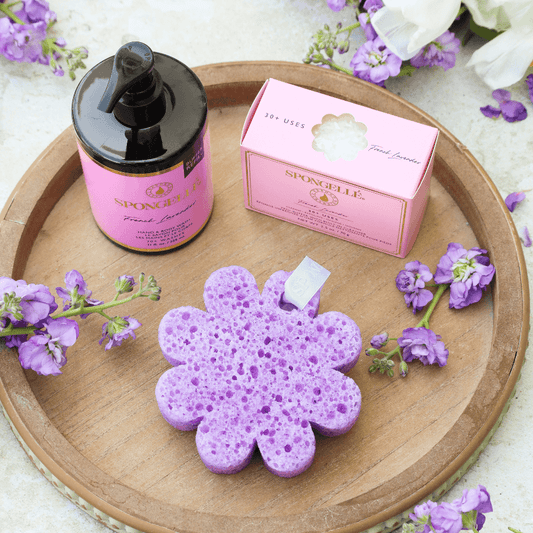 French Lavender Wild Flower, Pedi Buffer, and Body Wash Refill Set