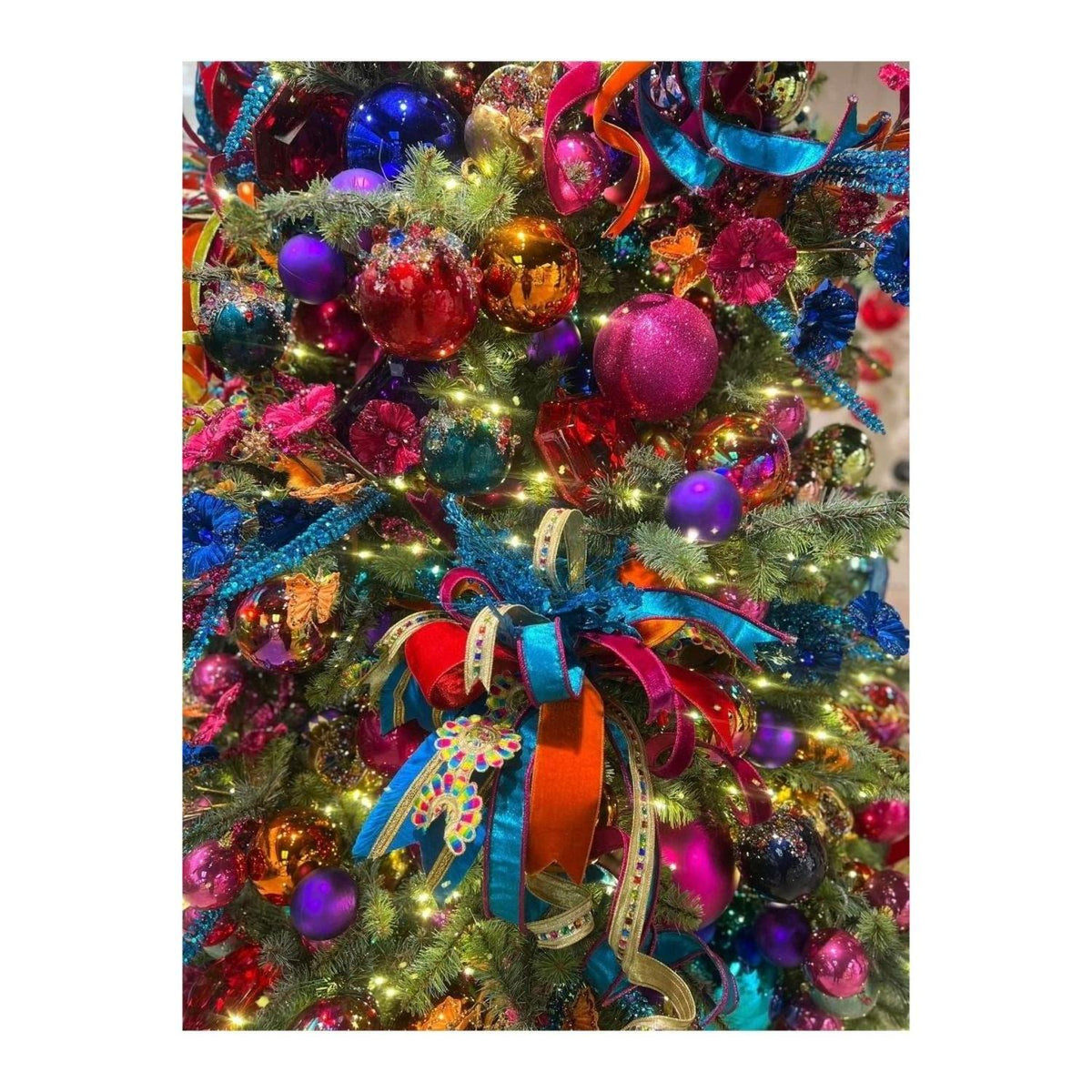 4-5" Acrylic Jewel Assortment Ornament: Blue (Set 4)