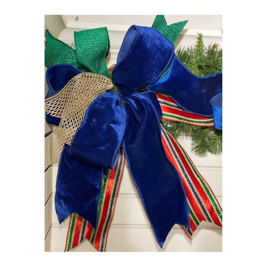 4" Velvet Ribbon: Royal Blue (10 Yards)