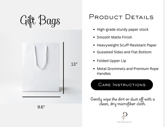 Blue Hydrangea Gift Bag | Luxury Gift Bag by JOSIL Paperie