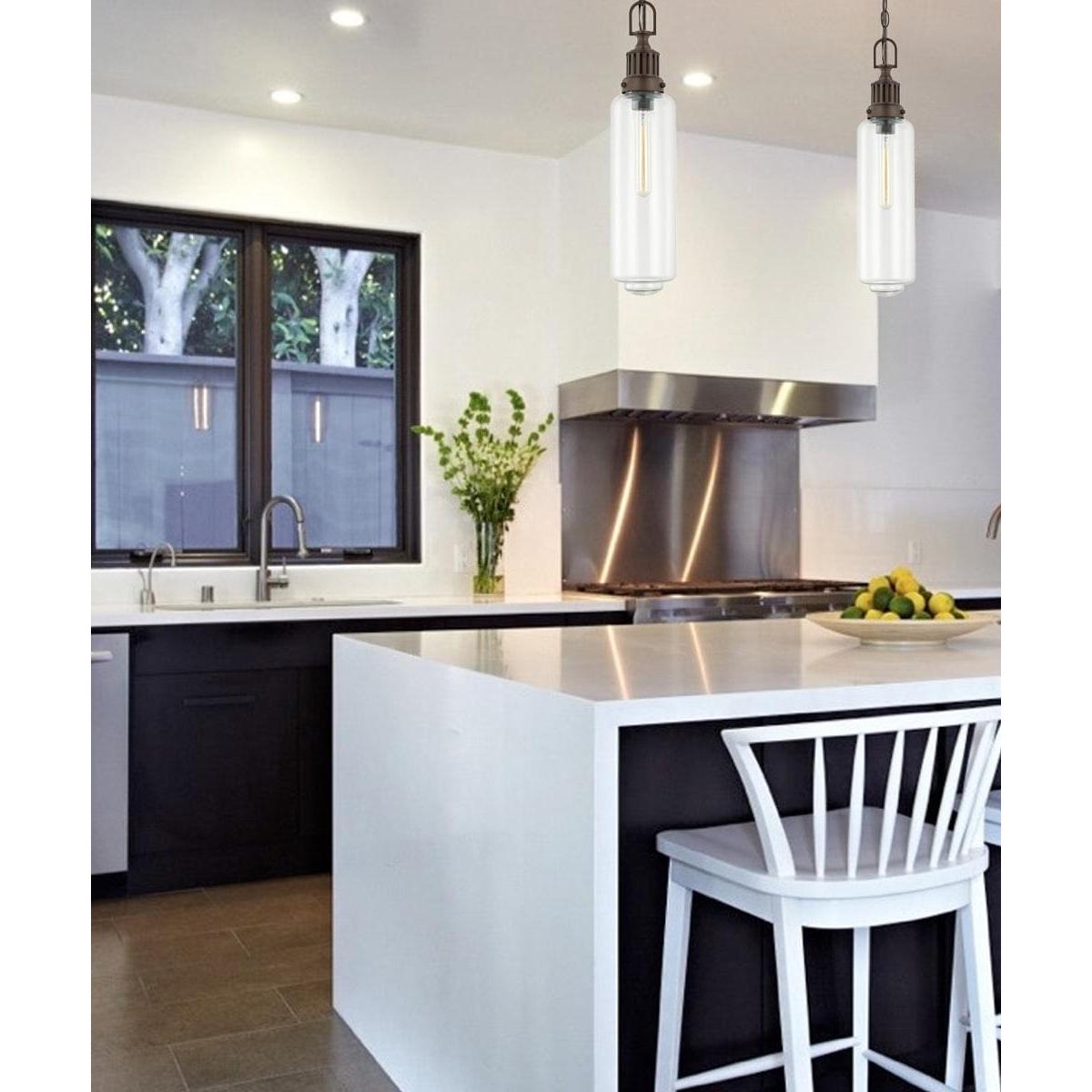 4.5"W 1-Light Pendant Burnished Bronze