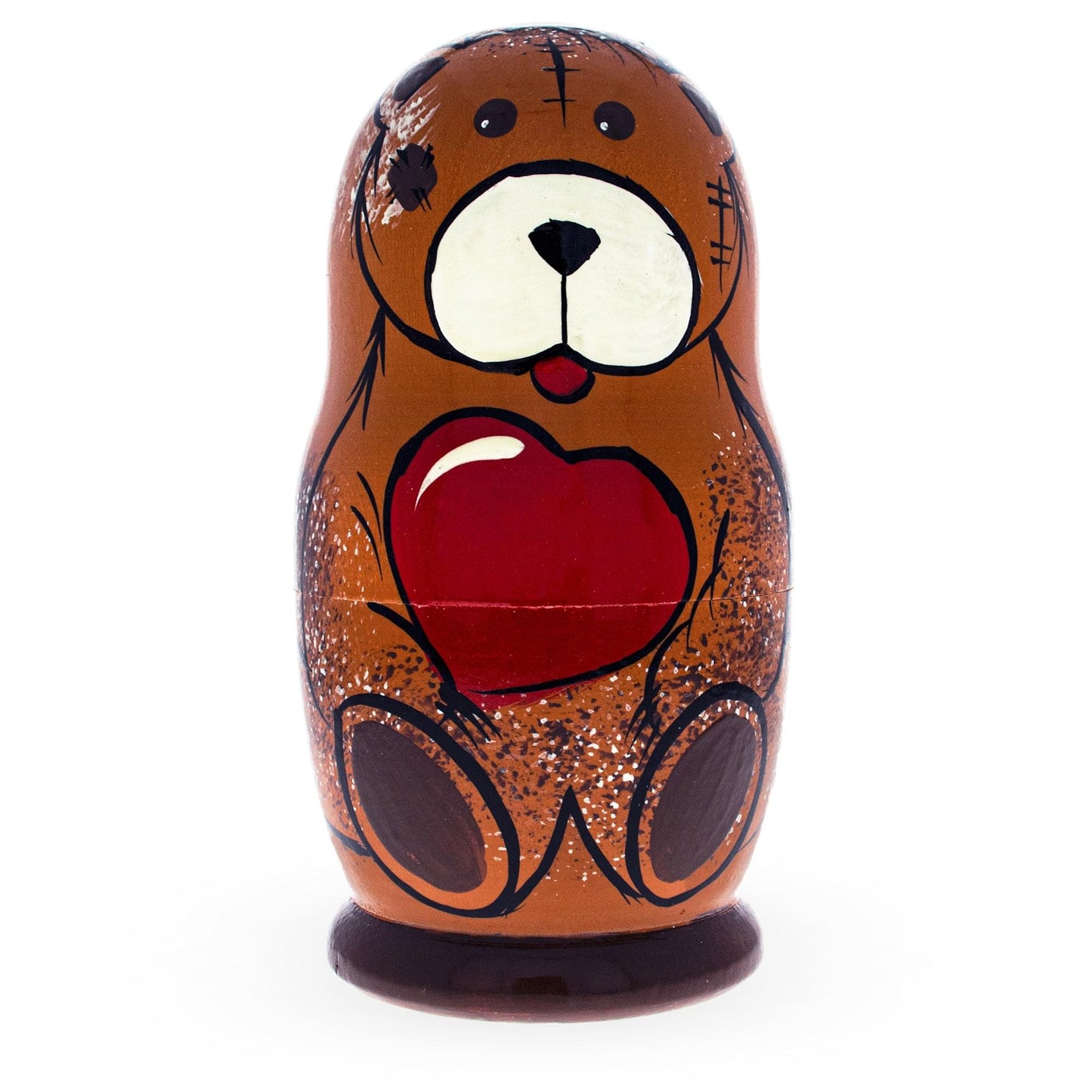 5 Pieces Bear Family Wooden Nesting Dolls