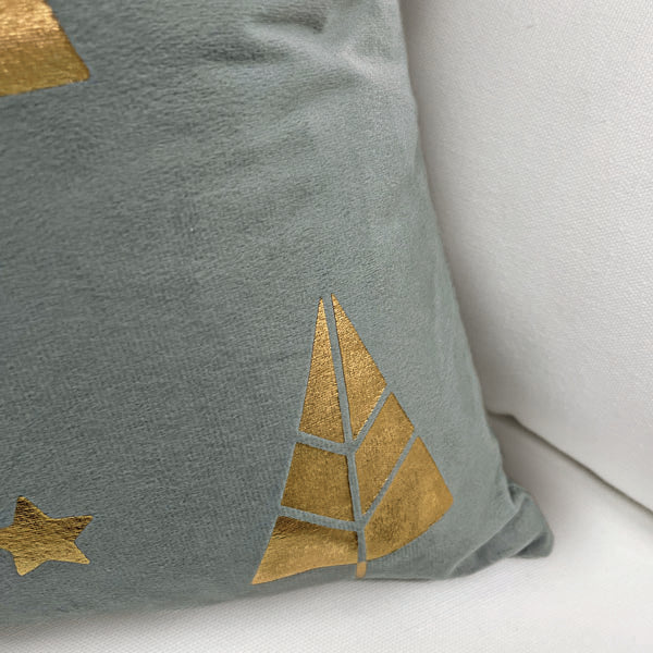 a close up of a pillow