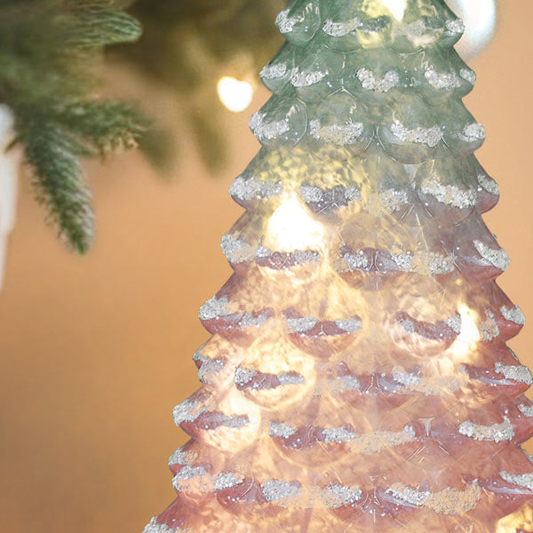 a glass christmas tree decoration