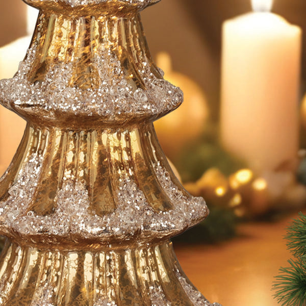 a close up of a christmas tree