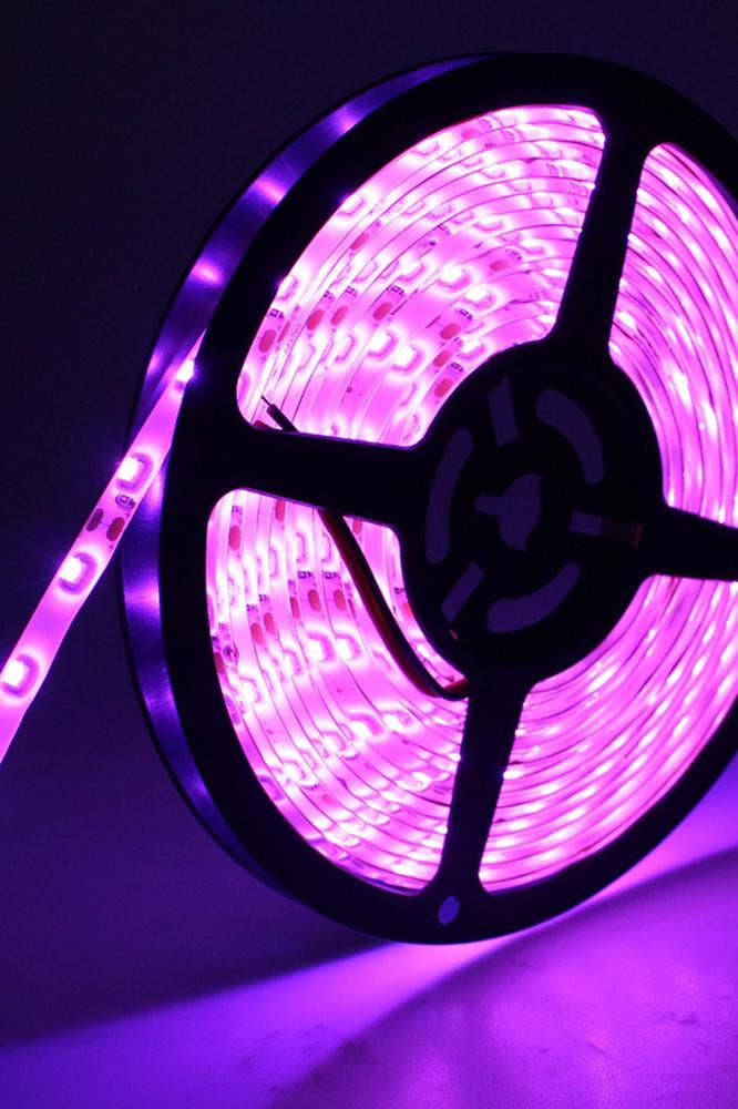 a spool of purple led lights