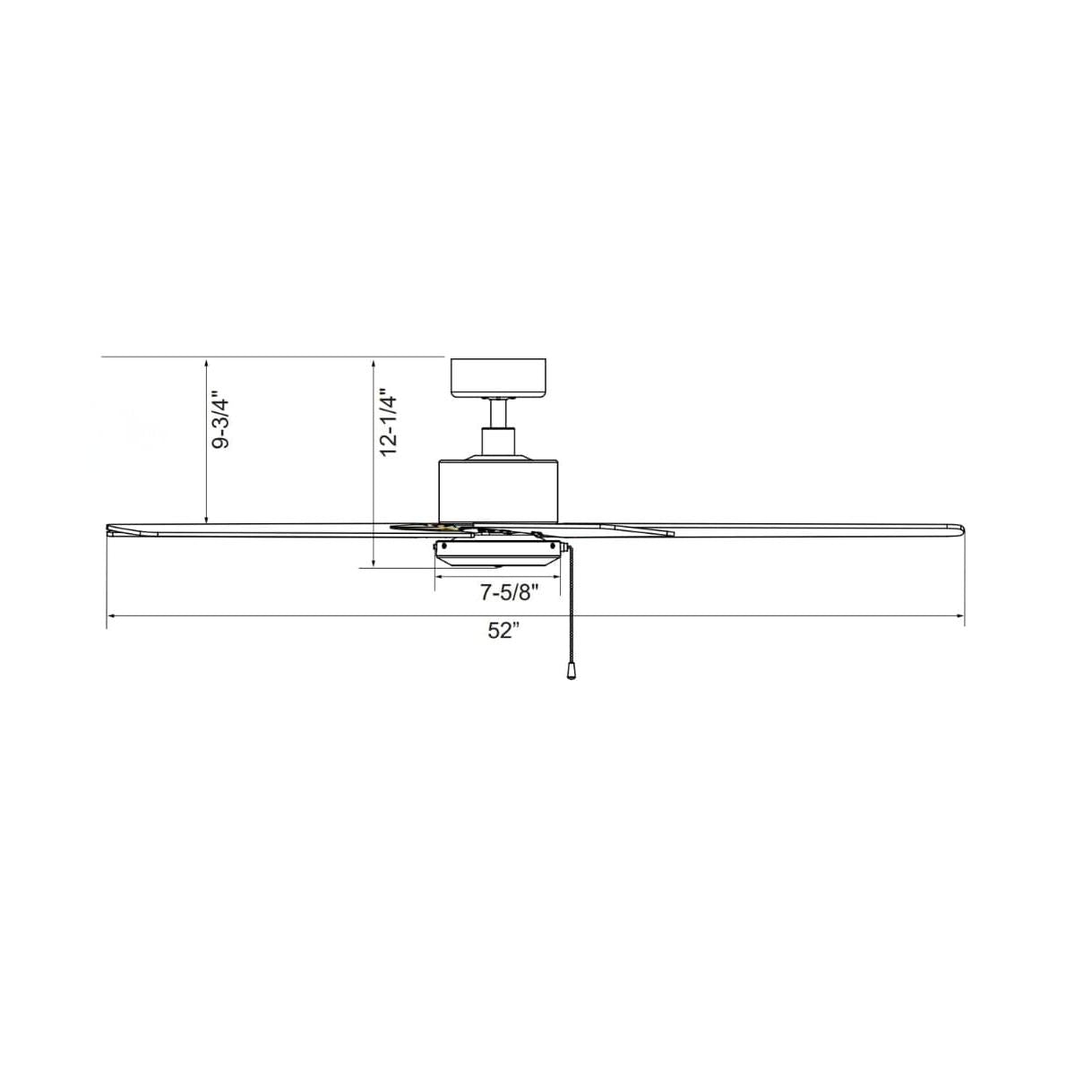 52" Aldea IV 4-Blade Ceiling Fan Oil Rubbed Bronze Motor Finish and Walnut Blade Finish