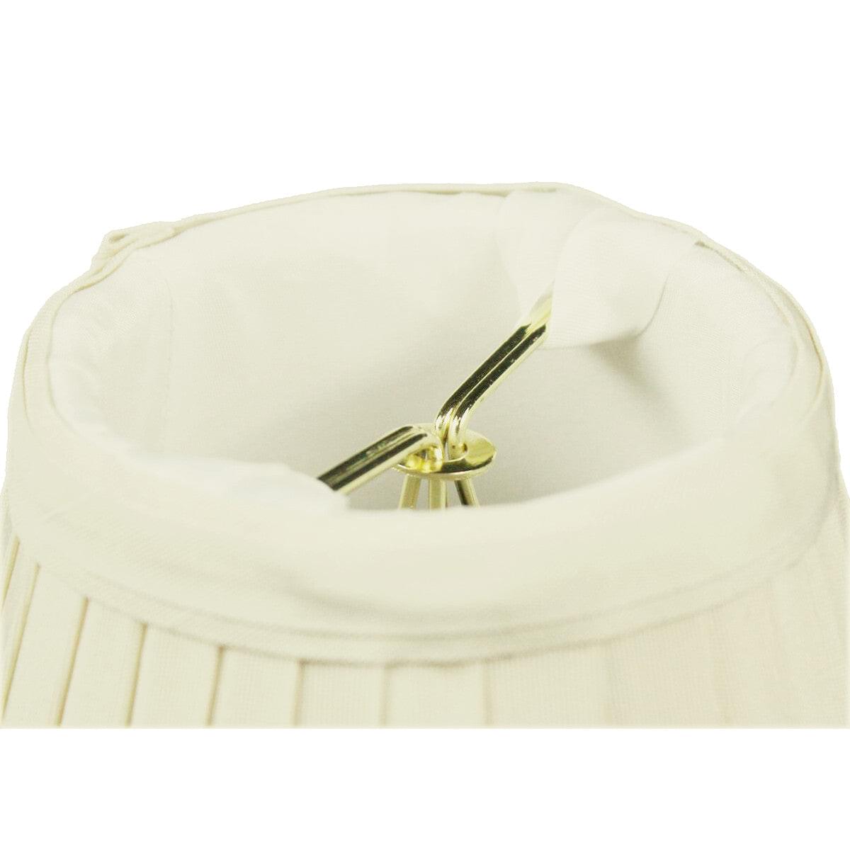 5"W x 4"H Set of 6 Crisp Linen Pleated Clip-on Candelabra Lampshade