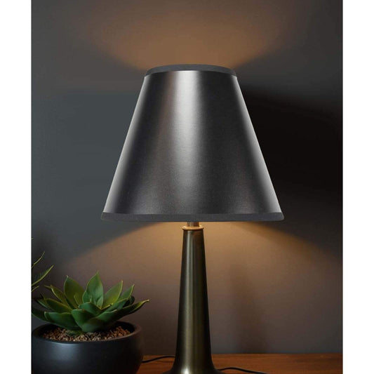 5x10x8.5" CLIP-ON FITTER Black Parchment Empire Lampshade