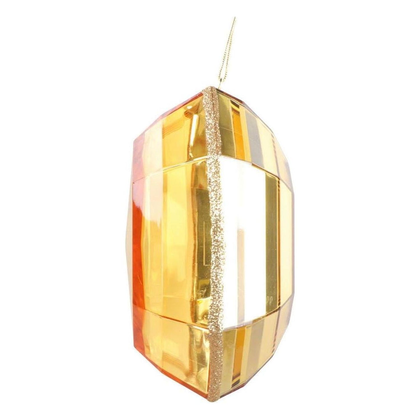 6" Acrylic Square Jewel Ornament: Champagne (Set of 2)