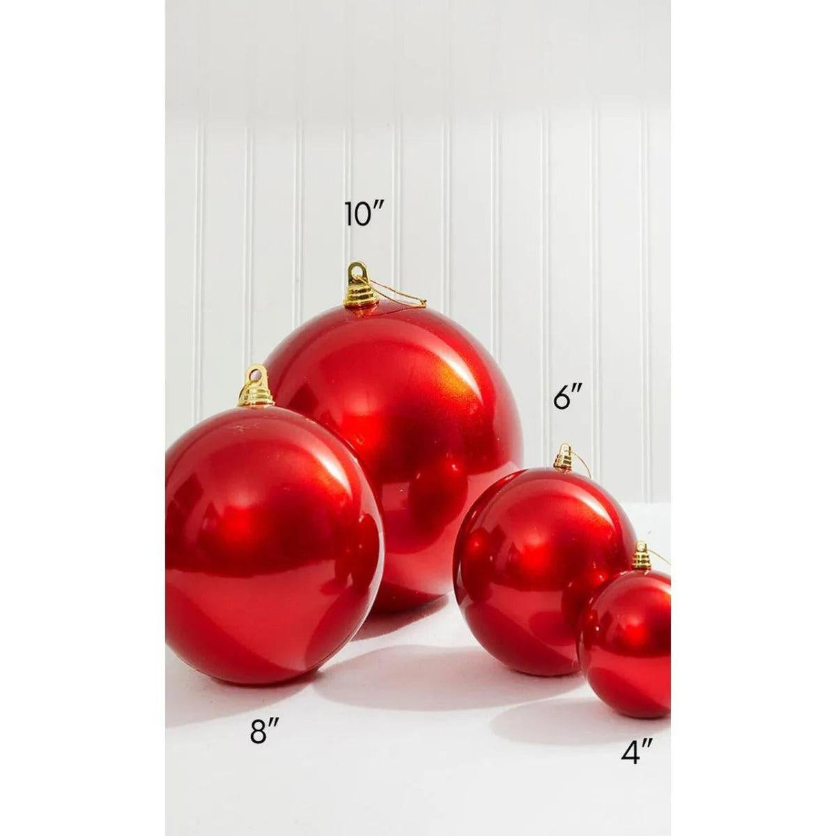 6" Red Candy Apple Ball Ornament