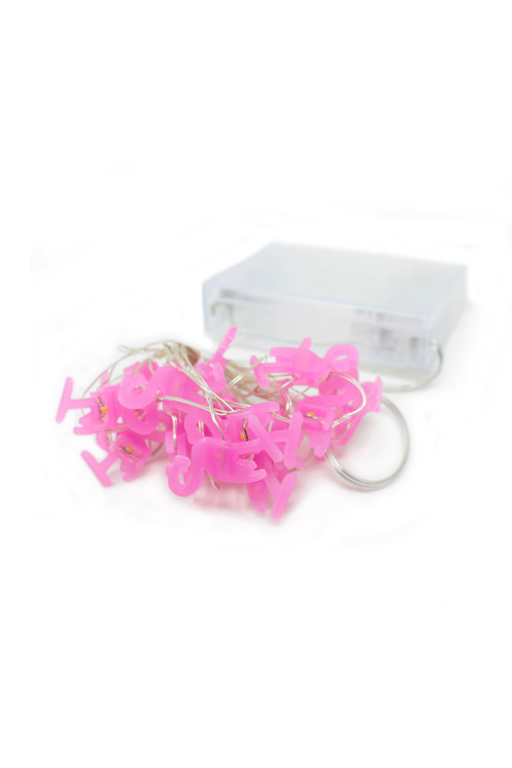 Flamingo String Lights Tropical Decorative Lighting Battery Operated 20 LED Pink Flamingo 7FT