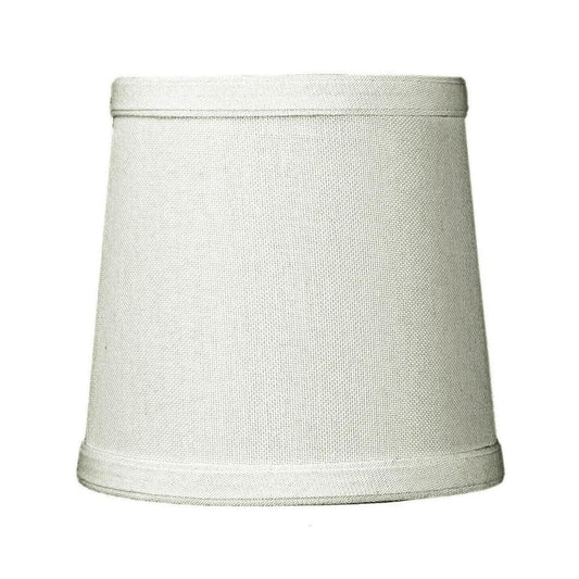 6"W x 5"H Set of 6 Light Oatmeal Linen Drum Chandelier Clip-On Lampshade