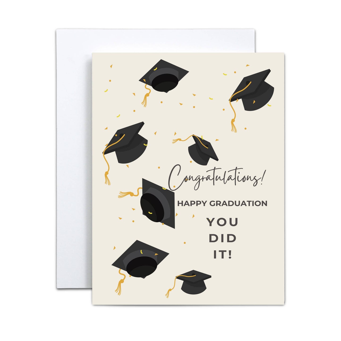 Graduation Caps Congratulations Card – Modern Graduation Greeting Card