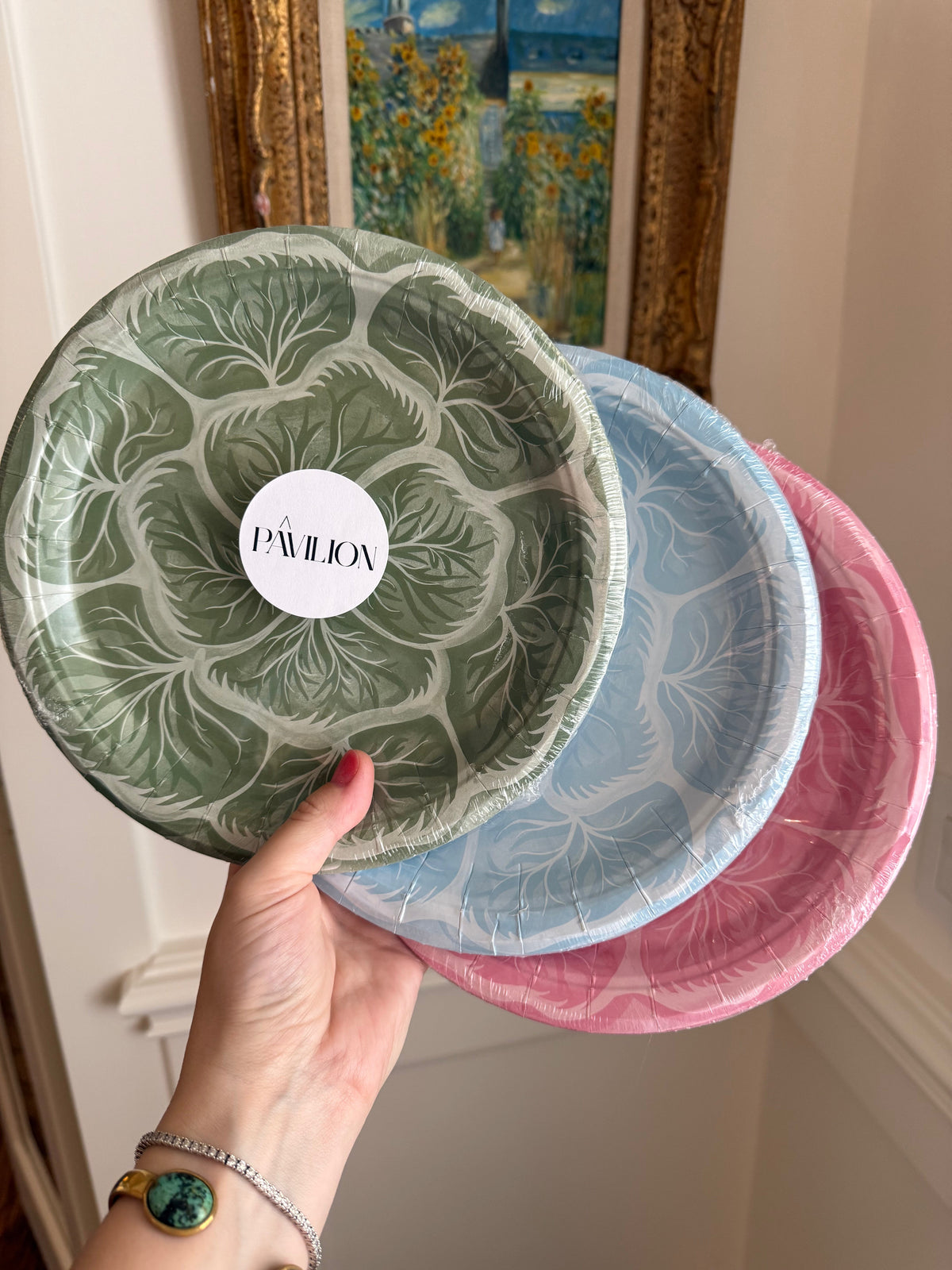 Alice Blue Cabbage Dessert Paper Plate - 8 pack