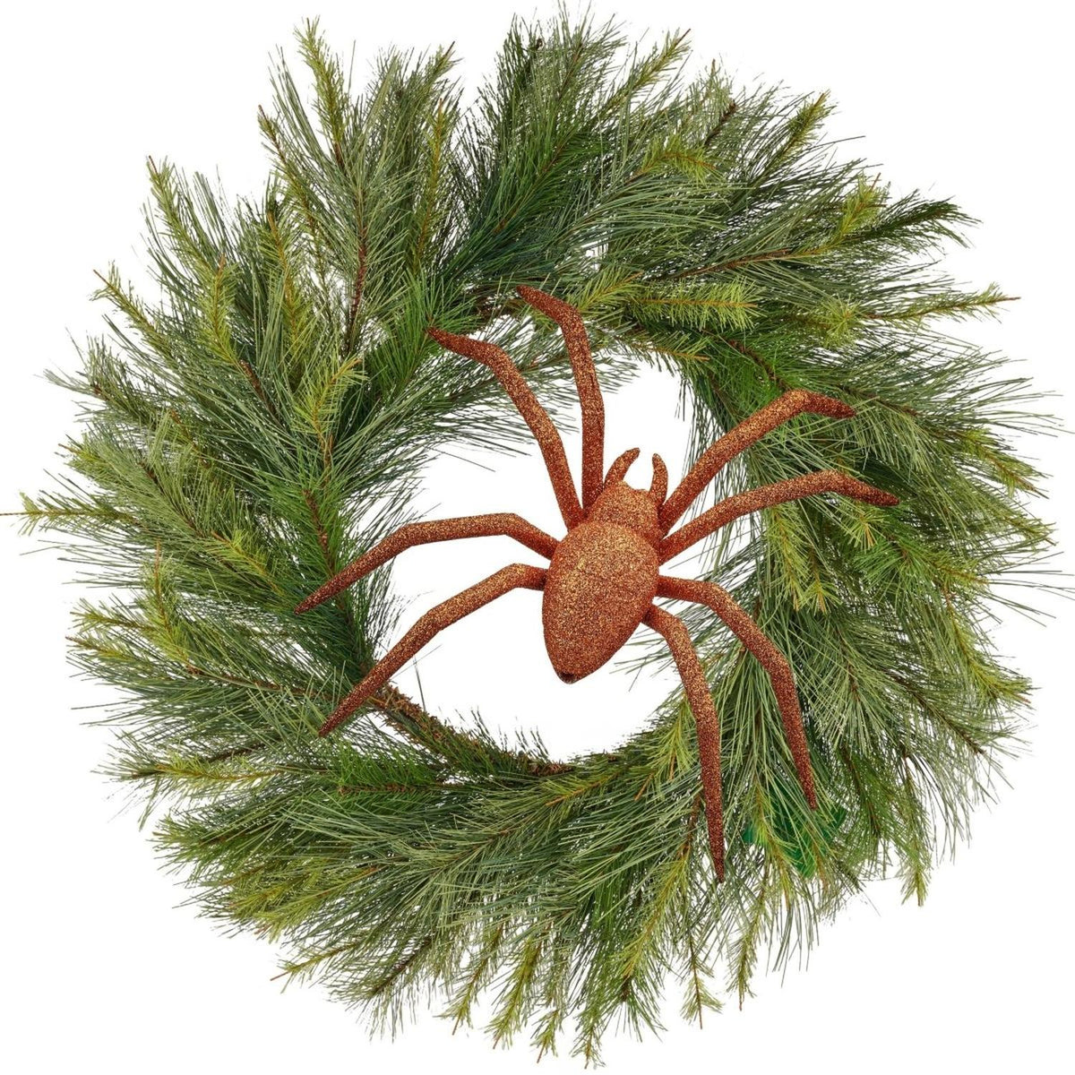 8" Orange Glitter Spider