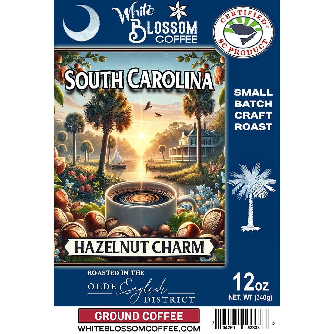 WBC South Carolina Hazelnut Charm Coffee 12 oz. Ground Coffee Bag