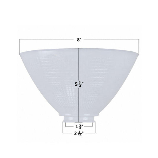 8"W x 6"H Reflector-Type IES Replacement Shade for Stiffel