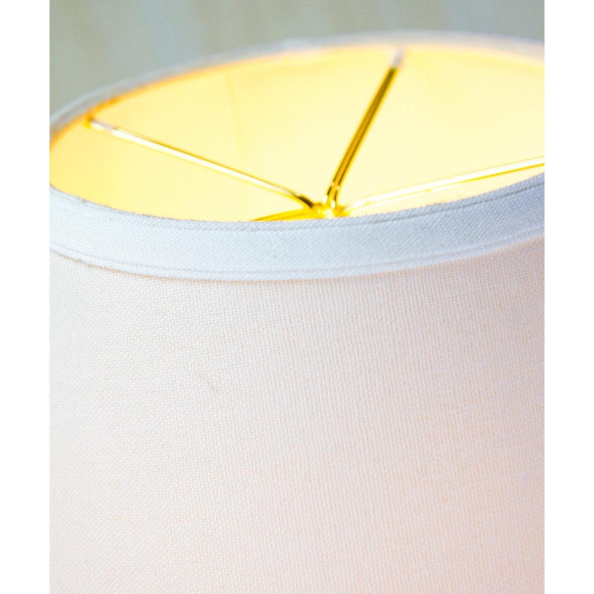 8"W x 7"H Empire Hardback White Linen Edison Clip-On Lampshade