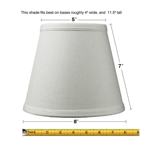 8"W x 7"H Empire Linen Edison Clip On Lamp Shade Light Oatmeal