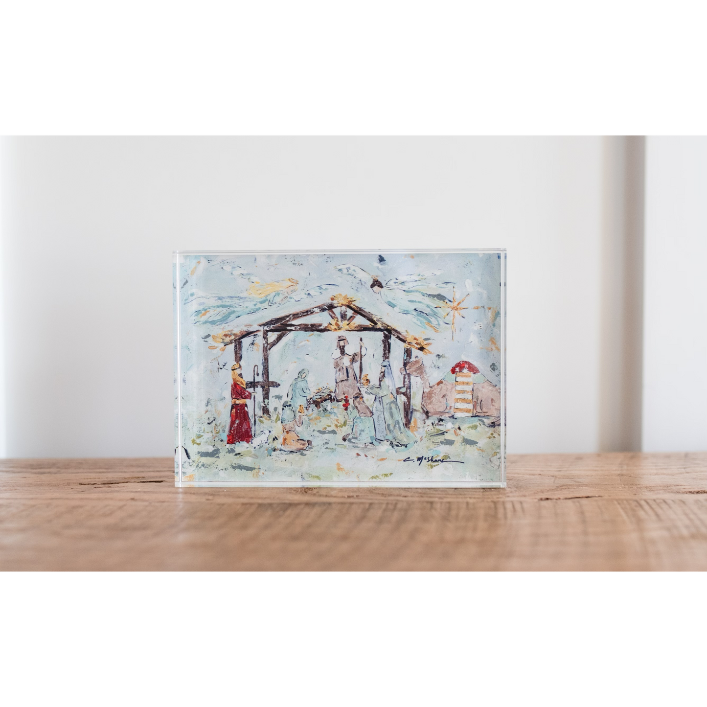 Nativity Acrylic Tabletop Art | Christmas Nativity Display