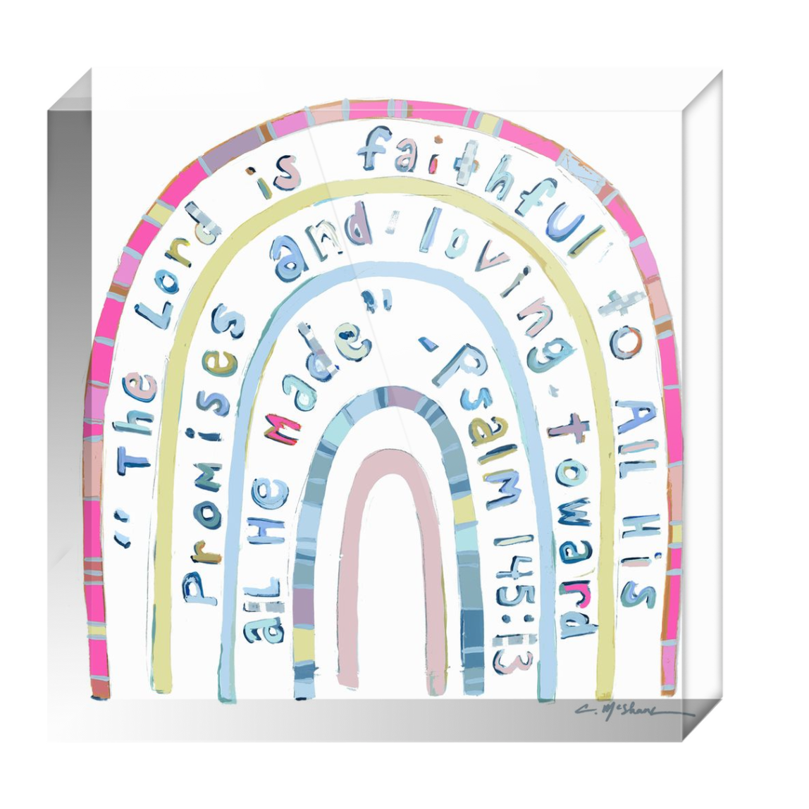 Promise Keeper Bible Verse Acrylic Tabletop Art