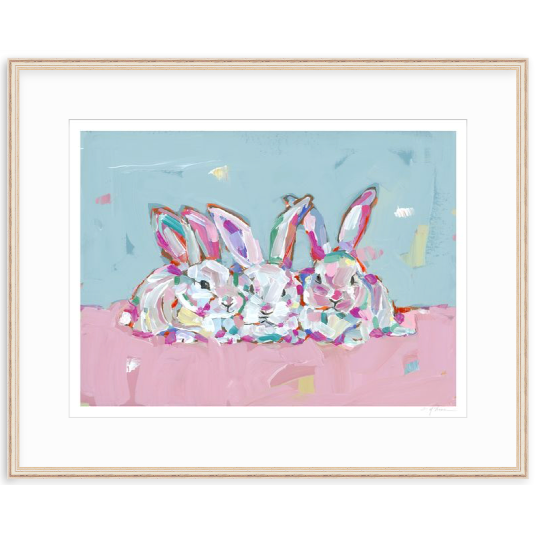 Hip Hap Hop Bunnies Fine Art Print