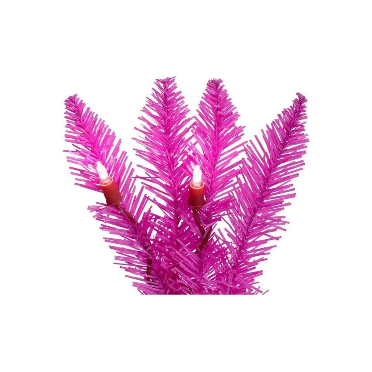 9' Hot Pink Artificial Pre-Lit Garland