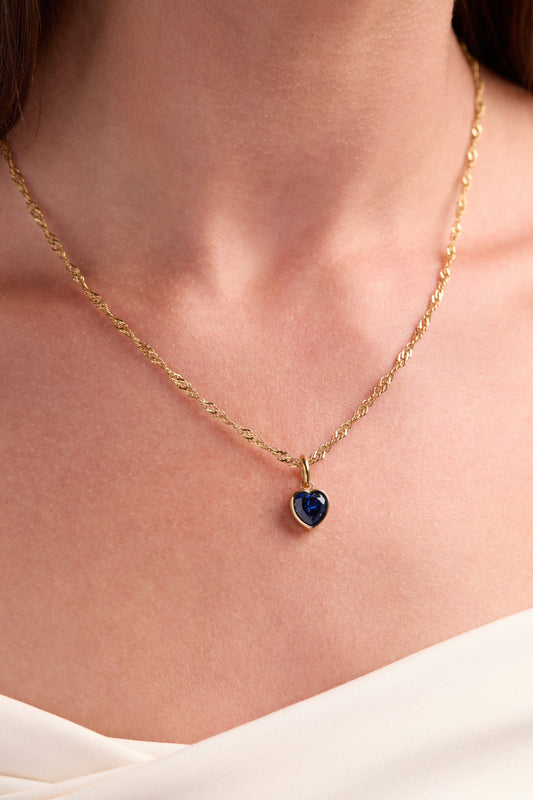 September 'Protection' Heart Birthstone Charm