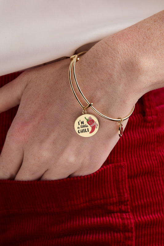‘I’m a Little Chili’ Charm Bangle