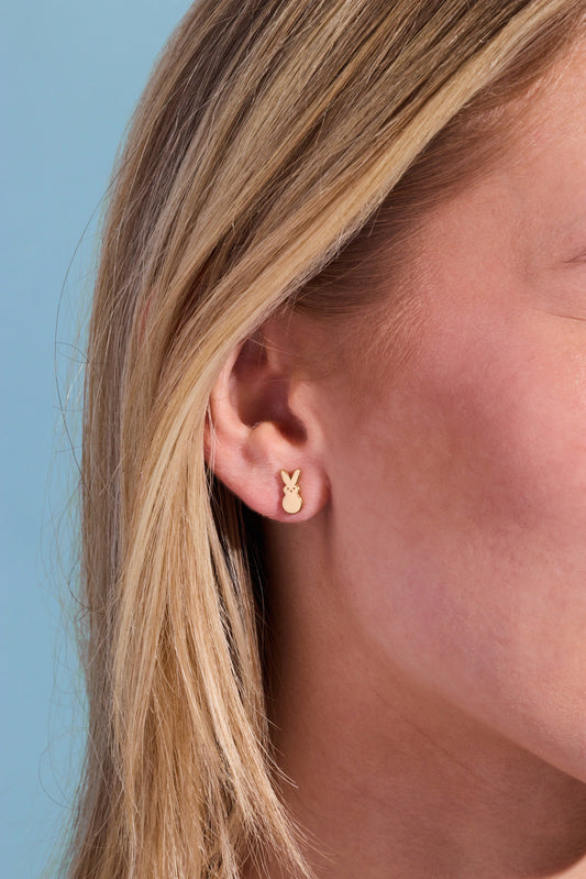 a close up of a woman's ear