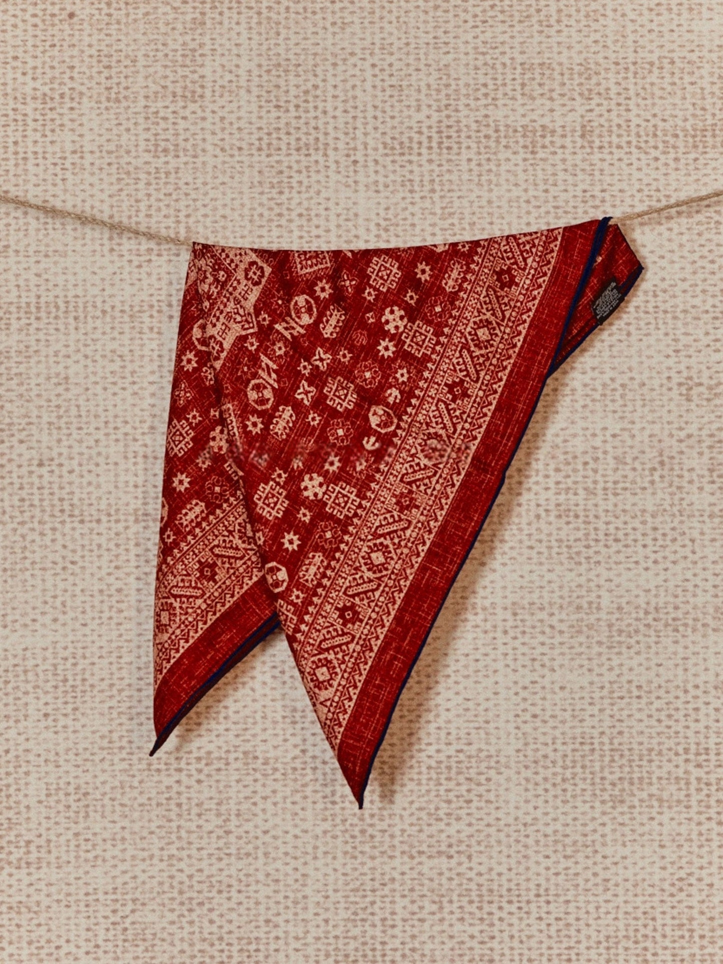 Wool Silk Printed Neck Square Scarf
