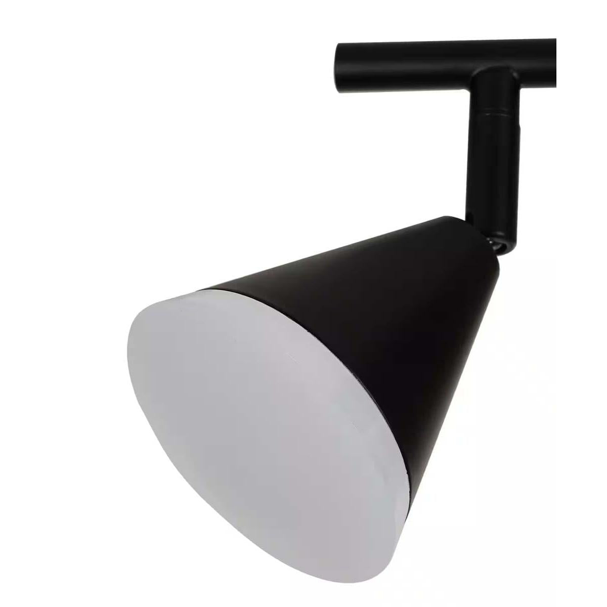 Alsy 19"W 3-Light LED Track Bar Modern Light Fixture, Matte Black with Frosted Acrylic Shades