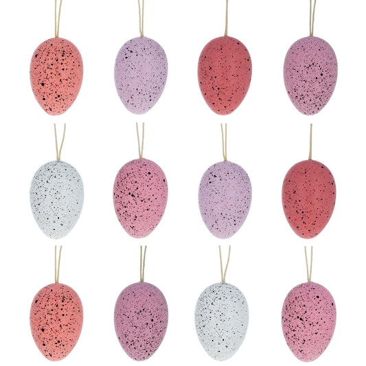 a group of colored eggs