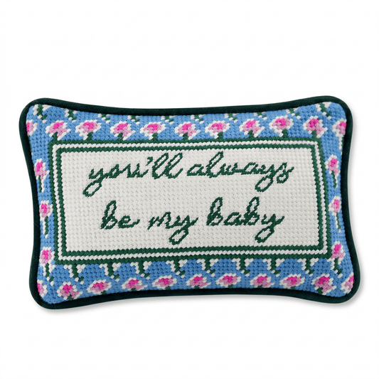Be My Baby Mini Needlepoint Pillow