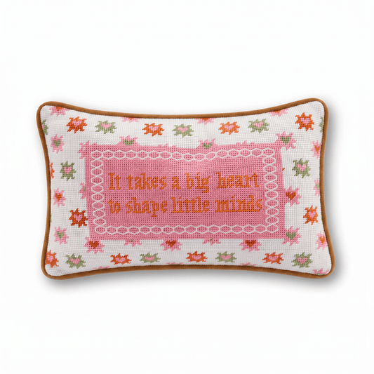 Big Heart Needlepoint Pillow