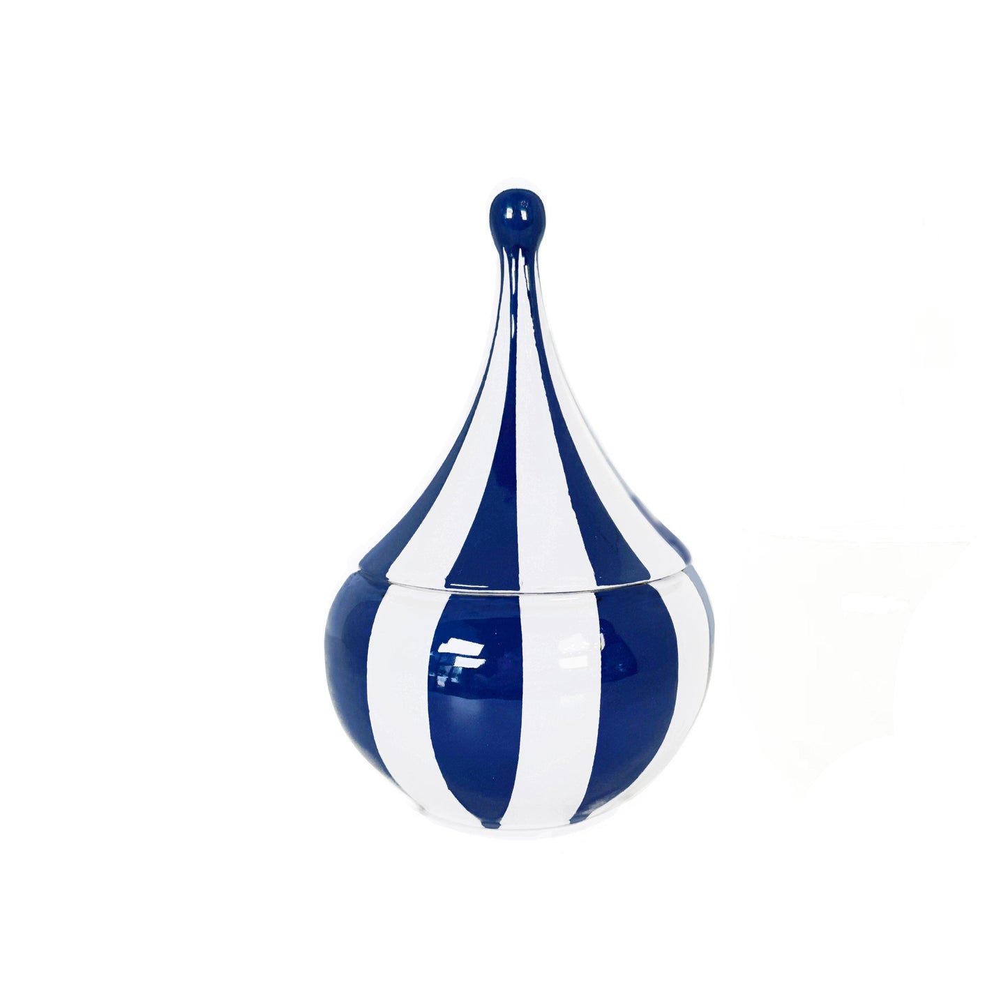 Big Top Stripes Teardrop Jars in Dutch Boy Blue