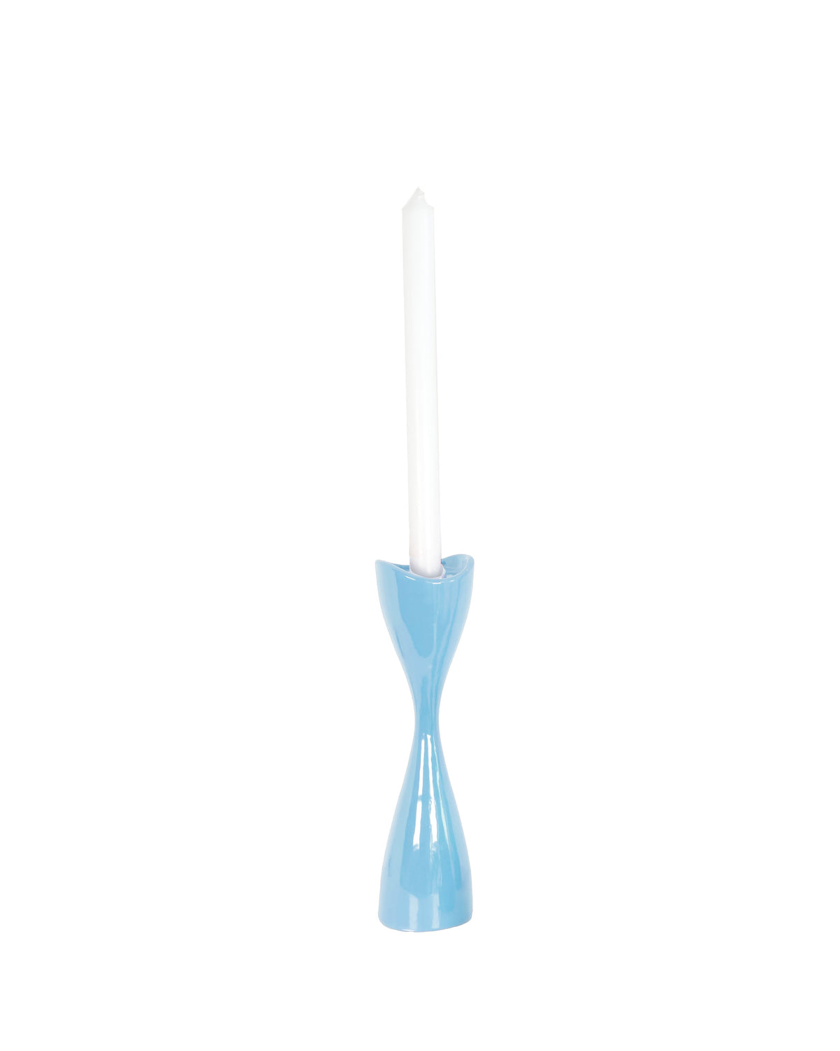 Tulip Candlestick Holders in Big Sky Blue