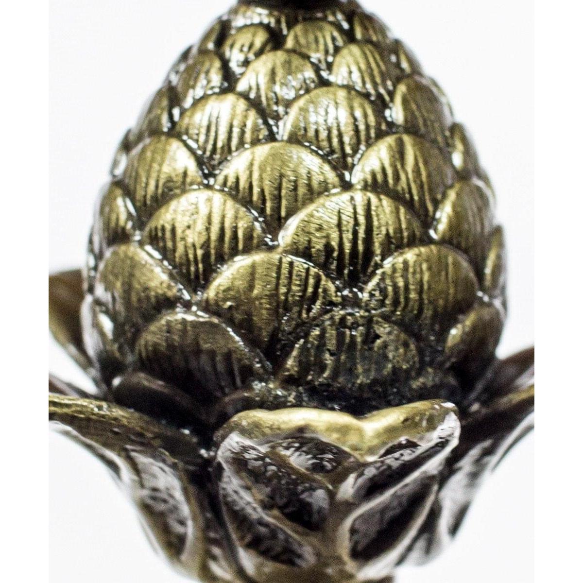 Blooming Pineapple Ceiling Fan Pull, 3"h with 12" Antiqued Brass Chain
