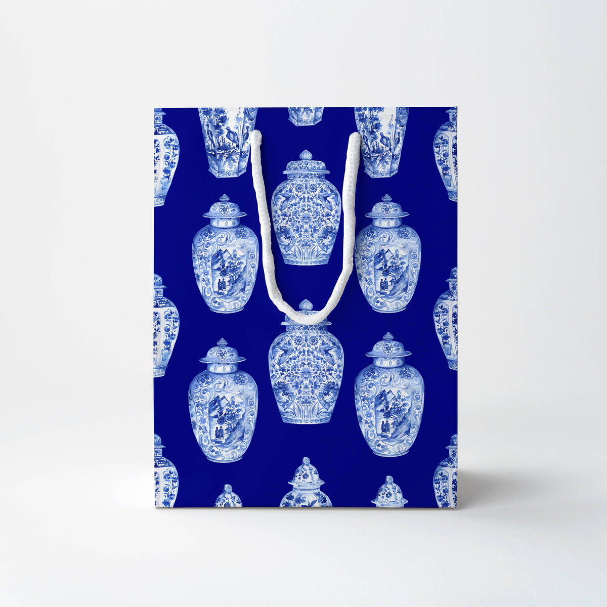 Blue Ginger Jar Gift Bag | Luxury Gift Bag by JOSIL Paperie