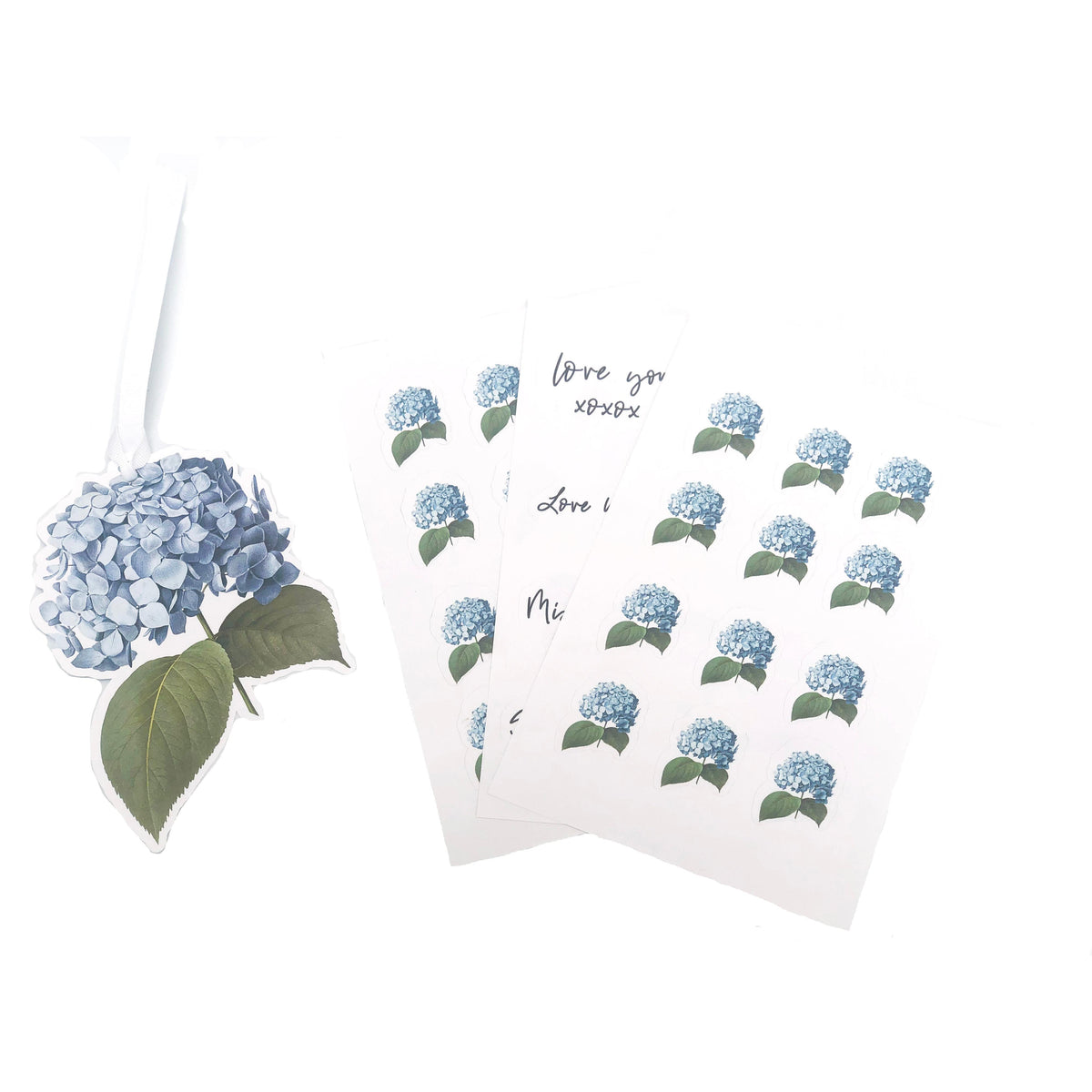Blue Hydrangea Sticker Sheets