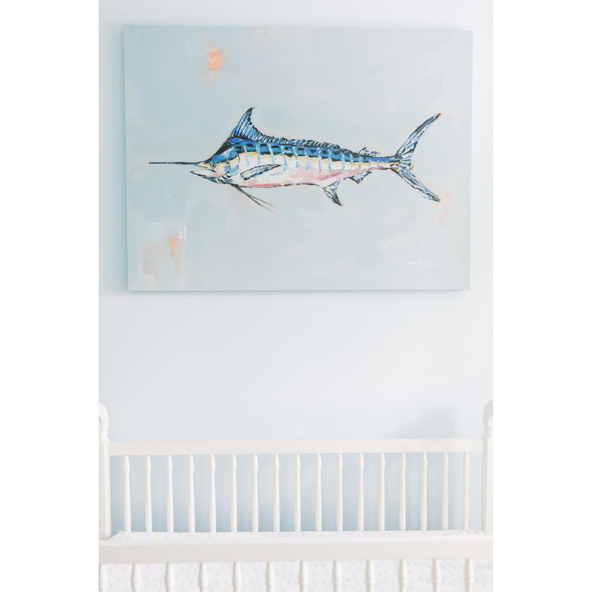 Blue Marlin on canvas