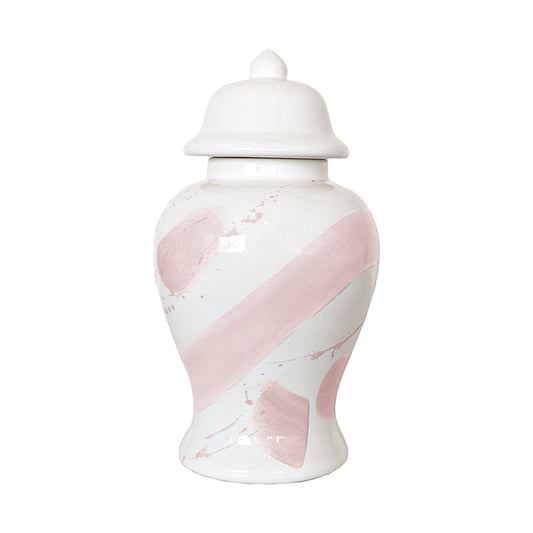 Blush Brushstroke Ginger Jars