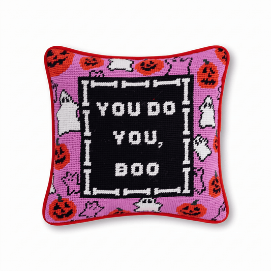 Boo Needlepoint Pillow