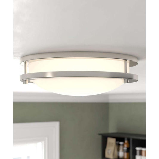 Brilli 13"W 1-Light LED "Get in Sync" Day-to-Night Circadian Flush Mount Light Fixture