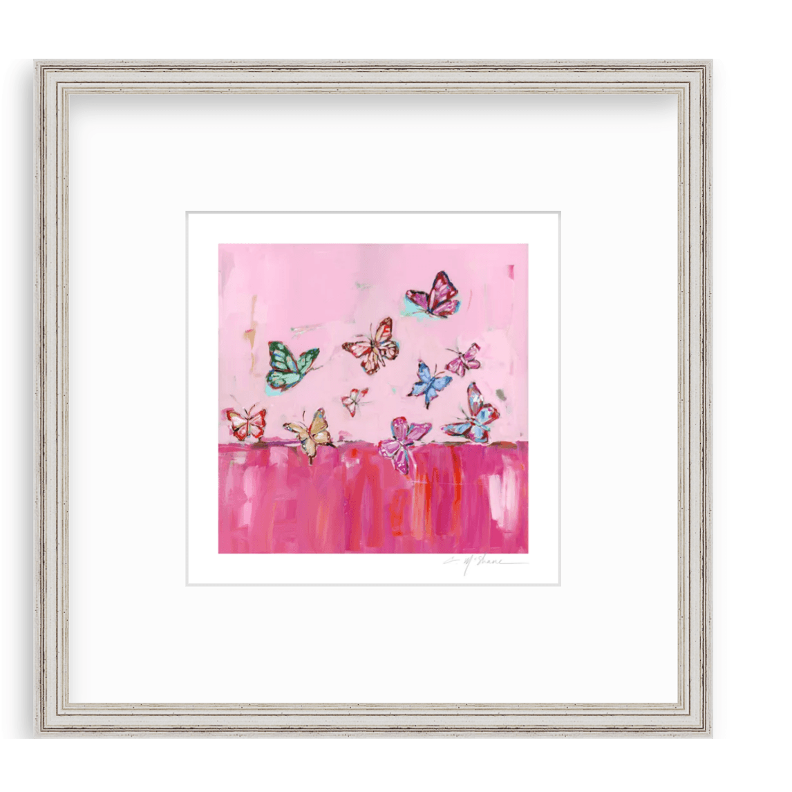 Butterfly Wishes Hot Pink Fine Art Print